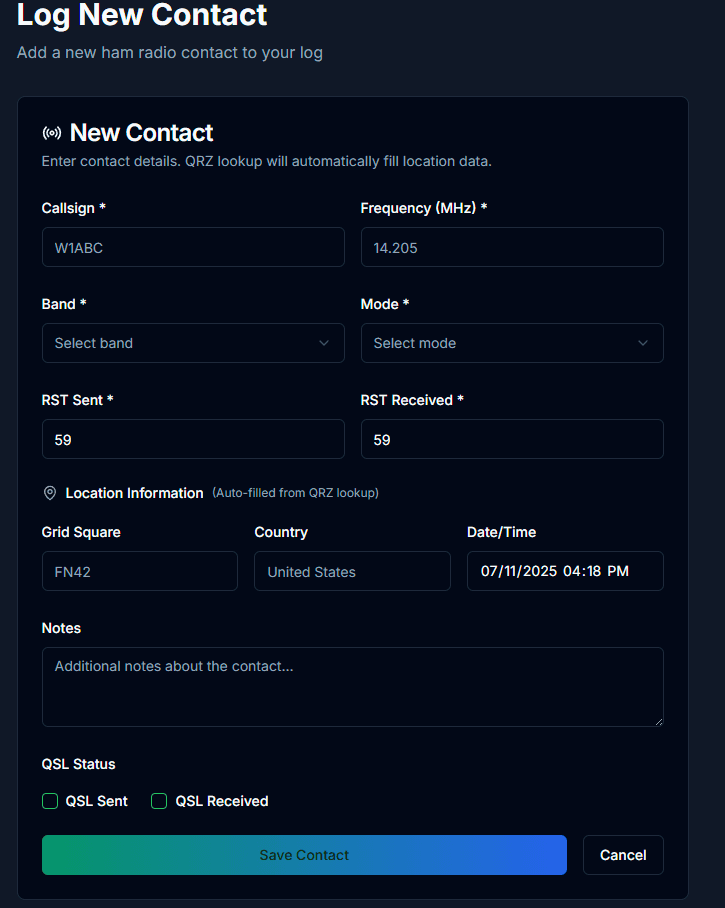 Contact Logging